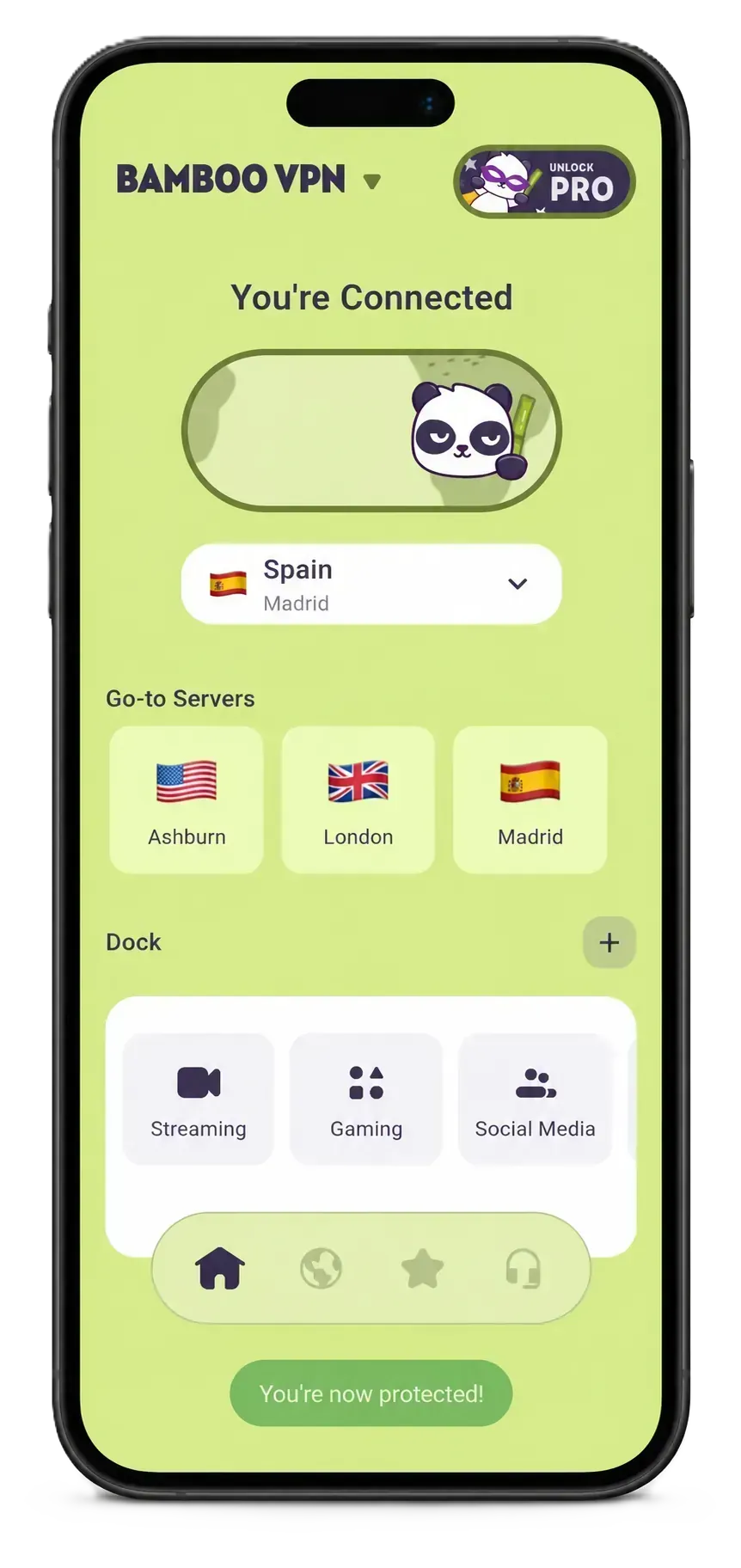 BambooVPN app screen